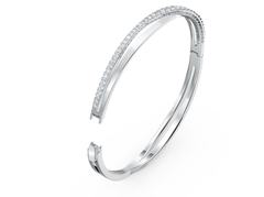 Swar*vski - Hyperbola bangle Round cut, White, Rhodium plated - 5565210