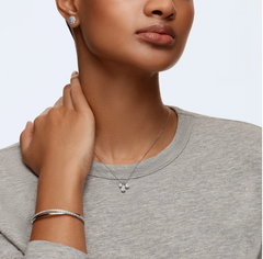 Swar*vski - Hyperbola bangle Round cut, White, Rhodium plated - 5565210