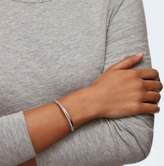 Swar*vski - Hyperbola bangle Round cut, White, Rhodium plated - 5565210