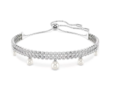 Swar*vski - Ari*na Grande x Sw*rovski bracelet Crystal pearl, Round cut, White, Rhodium plated - 5720870