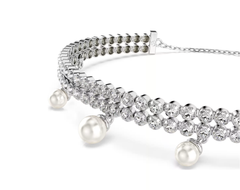 Swar*vski - Ari*na Grande x Sw*rovski bracelet Crystal pearl, Round cut, White, Rhodium plated - 5720870