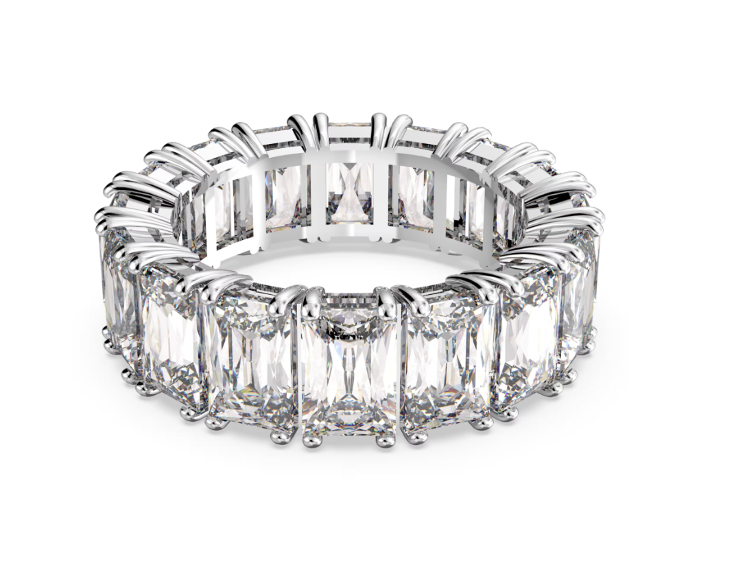 Swar*vski - Matrix Vittore ring Rectangular cut, White, Rhodium plated - 5562129