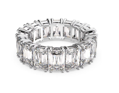 Swar*vski - Matrix Vittore ring Rectangular cut, White, Rhodium plated - 5562129