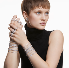 Swar*vski - Matrix Vittore ring Rectangular cut, White, Rhodium plated - 5562129