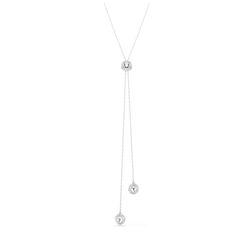 Swar*vski - Una Angelic Y pendant Round cut, White, Rhodium plated - 5733067