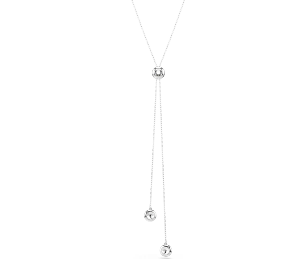 Swar*vski - Una Angelic Y pendant Round cut, White, Rhodium plated - 5733067