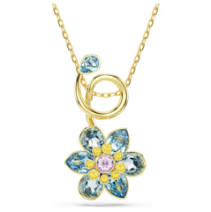 Swar*vski - Idyllia pendant Mixed cuts, Flower, Blue, Gold-tone plated - 5709029