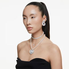 Swar*vski - Ari*na Gr*nde  pendant Mixed cuts, Heart, White, Rhodium plated - 5720852