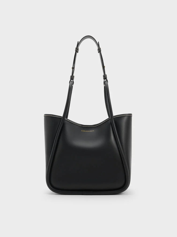 Charles & Ke*th -  Mini Lyla Tubular Tote Bag - Black