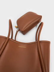 Charles & Ke*th -  Mini Lyla Tubular Tote Bag - Chocolate