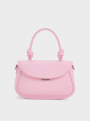 Charles & Ke*th - Sammie Knotted-Handle Front-Flap Bag - Bubble Gum Pink