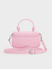 Charles & Ke*th - Sammie Knotted-Handle Front-Flap Bag - Bubble Gum Pink