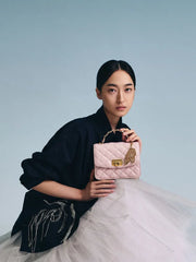 Charles & Ke*th - Cressida Quilted Top Handle Bag With Bag Charms - Gift Box - Cotton Candy Pink (AD-Sep)