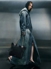 Charles & Ke*th - Arya Braided-Strap Double-Handle Tote Bag - Black