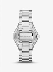 Michael K*rs Oversized Raq*el Pavé Silver-Tone Watch - MK4691