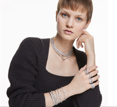 Swar*vski - Mesmera bangle Heart, White, Rhodium plated - 5518814