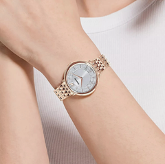 Swar*vski - Crystalline Chic Rose Gold Tone Stainless Steel Women's Watch - 5544590