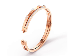 Swar*vski - Crystal Thrilling Bangle, White, Rose-Gold Tone Plated - 5555746