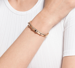 Swar*vski - Crystal Thrilling Bangle, White, Rose-Gold Tone Plated - 5555746