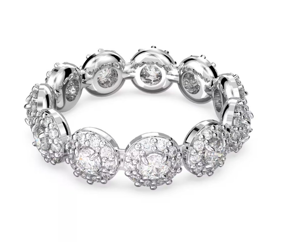 Swar*vski - Una Angelic ring Round cut, White, Rhodium plated - 5642607