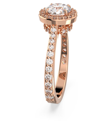 Swar*vski - Una Angelic cocktail ring Round cut, Pavé, Rose-Gold - 5642640 / 5639404 / 5642641