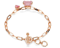 Swar*vski - Teddy bracelet Bear, Pink, Rose gold-tone plated - 5642978