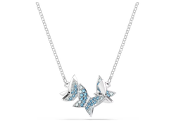 Swar*vski - Idyllia Lilia necklace Butterfly, Blue, Rhodium plated - 5662181