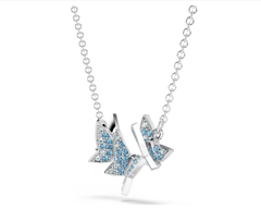 Swar*vski - Idyllia Lilia necklace Butterfly, Blue, Rhodium plated - 5662181