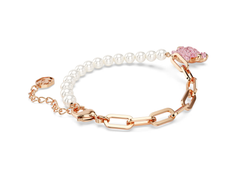 Swar*vski - Teddy bracelet Crystal pearl, Bear, Pink, Rose-Gold - 5669169