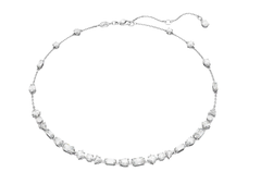 Swar*vski - Mesmera necklace Mixed cuts, Scattered design, White, Rhodium plated - 5676989