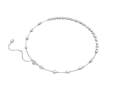 Swar*vski - Mesmera necklace Mixed cuts, Scattered design, White, Rhodium plated - 5676989
