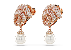 Swar*vski - Idyllia drop earrings Crystal pearl, Shell, White, Rose gold-tone plated - 5689196