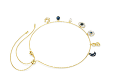 Swar*vski - Symbolica choker Crystal pearl, Moon, infinity, clover, evil eye and horseshoe, Blue, Gold-tone plated - 5692164