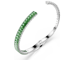 Swar*vski - Matrix bangle Mixed cuts, Green, Rhodium plated - 5722460