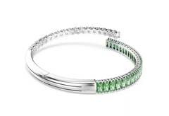Swar*vski - Matrix bangle Mixed cuts, Green, Rhodium plated - 5722460