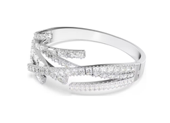 Swar*vski - Matrix bangle Mixed cuts, White, Rhodium plated - 5726292