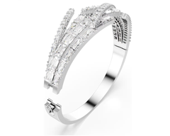 Swar*vski - Matrix bangle Mixed cuts, White, Rhodium plated - 5726292