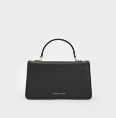 Charles & Ke*th - Arlet Belted Top Handle Bag - Black