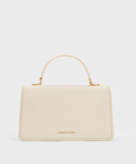 Charles & Ke*th - Arlet Belted Top Handle Bag - Cream