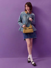 Charles & Ke*th - Arlet Metallic-Accent Belted Hobo Bag - Sahara Sand