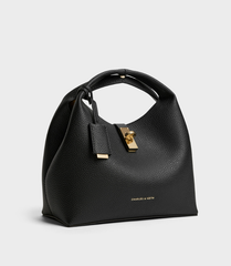 Charles & Ke*th - Chance Turn-Lock Bucket Bag - Black