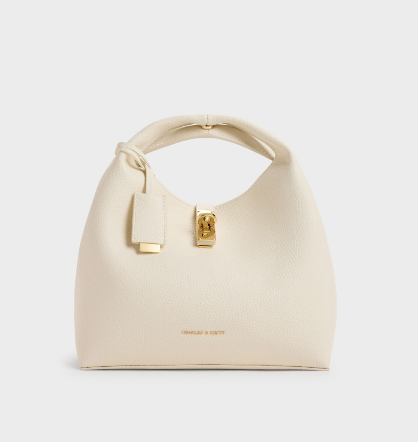 Charles & Ke*th - Chance Turn-Lock Bucket Bag - Cream