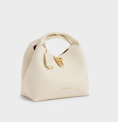 Charles & Ke*th - Chance Turn-Lock Bucket Bag - Cream