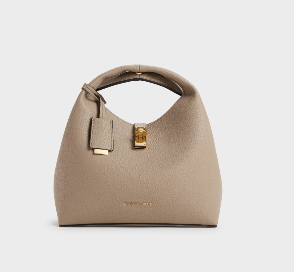 Charles & Ke*th - Chance Turn-Lock Bucket Bag - Taupe