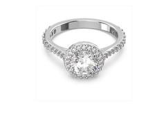Swar*vski - Constella Cocktail Ring White Rhodium Plated Size - 5642624