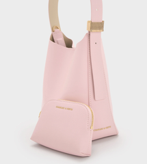 Charles & Ke*th - Edna Bucket Bag - Cotton Candy Pink