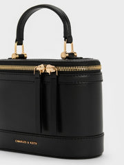 Charles & Ke*th - Enola Top Handle Vanity Bag - Black