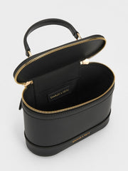 Charles & Ke*th - Enola Top Handle Vanity Bag - Black