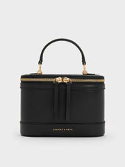 Charles & Ke*th - Enola Top Handle Vanity Bag - Black