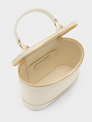 Charles & Ke*th - Enola Top Handle Vanity Bag - Cream